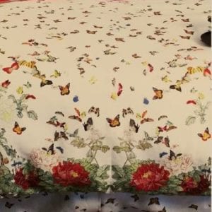 Butterfly Cream Linen Duvet Cover