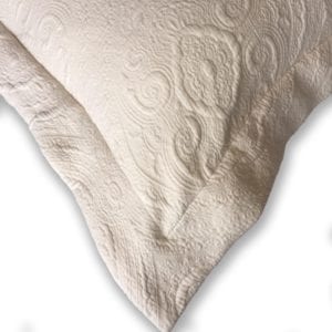 King Charles Matelassé Sham - Cream